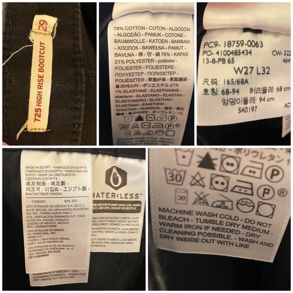 LEVI’S 725 High Rise Bootcut Jeans in Soft Black - 29 - Picture 11 of 14